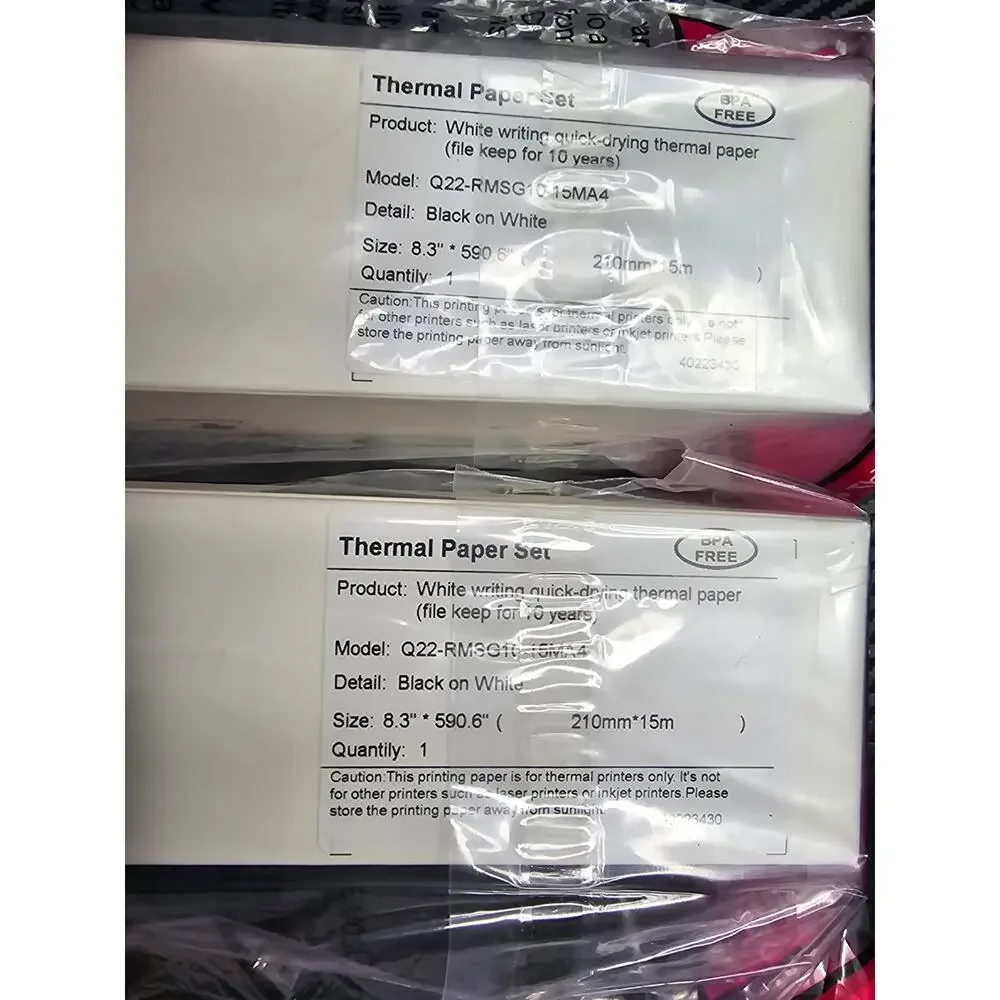 2x -Phomemo A4 Thermal Paper, M08F-Letter M832 M833 M835 M836 Size 8.27